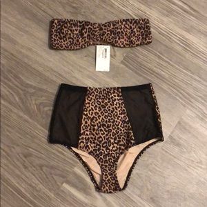 American Apparel Cheetah Print Swim Set
